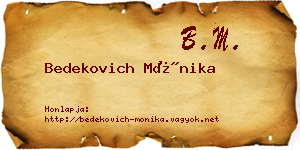 Bedekovich Mónika névjegykártya